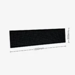 Black Metal Pegboard Panel 1200 x 300 x 18mm