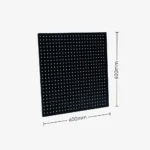 Black Metal Pegboard Panel 600 x 600 x 18mm