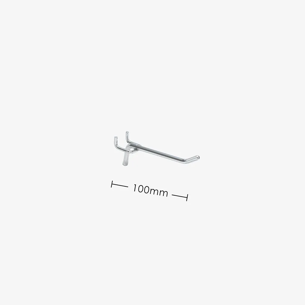 100mm Chrome Pegboard Hook