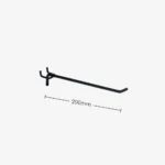 200mm Black Pegboard Hook