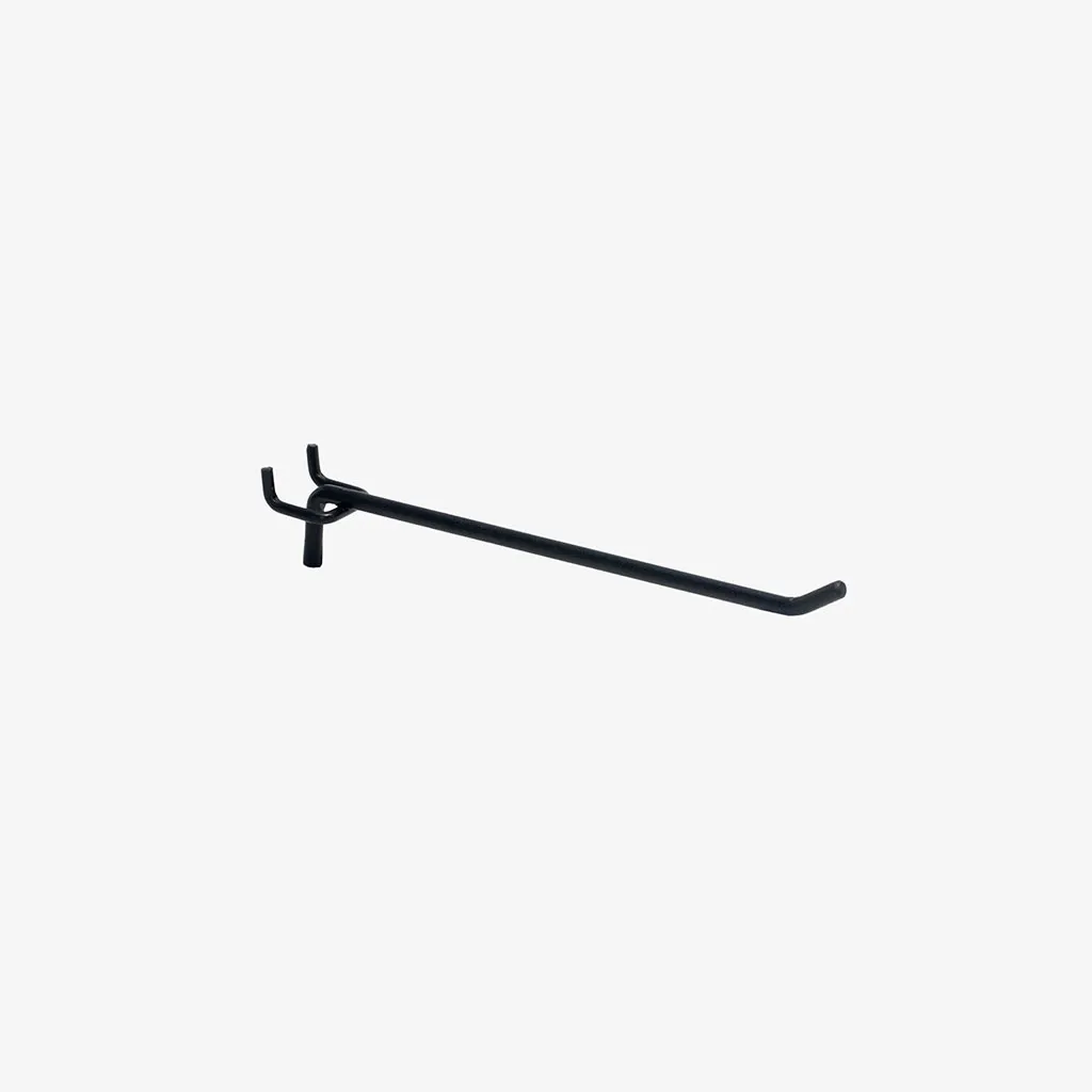 200mm Black Pegboard Hook