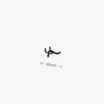 50mm Pegboard Black Hook