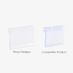Flipper Scan Ticket Holder for Slatwall/Pegboard Hook 50mm x 25mm