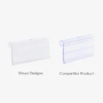 Flipper Scan Ticket Holder for Slatwall/Pegboard Hook 80mm x 33mm