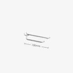 150mm Chrome Pegboard Price Tag Hook