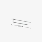 200mm Chrome Pegboard Price Tag Hook