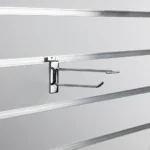 150mm Heavy Duty Chrome Slatwall Price Tag Hook