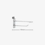150mm Heavy Duty Chrome Slatwall Price Tag Hook