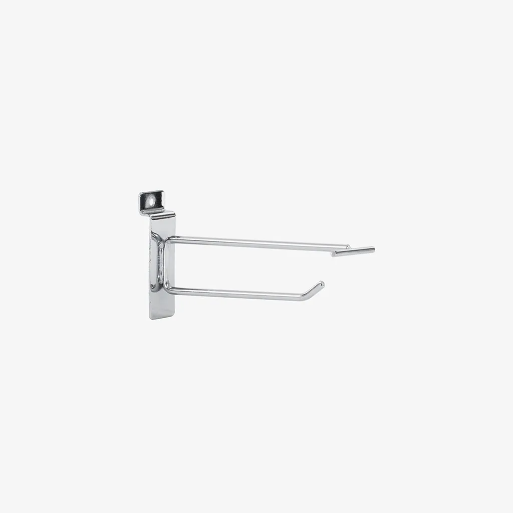 150mm Heavy Duty Chrome Slatwall Price Tag Hook