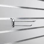200mm Heavy Duty Chrome Slatwall Price Tag Hook