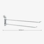 300mm Heavy Duty Chrome Slatwall Price Tag Hook