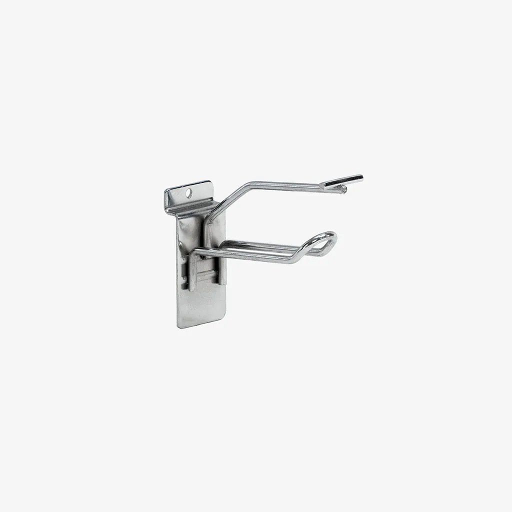 100mm Slatwall Chrome Price Tag Loop Hook