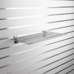 Chrome Slatwall Metal Mesh Shelf 600mm x 300mm