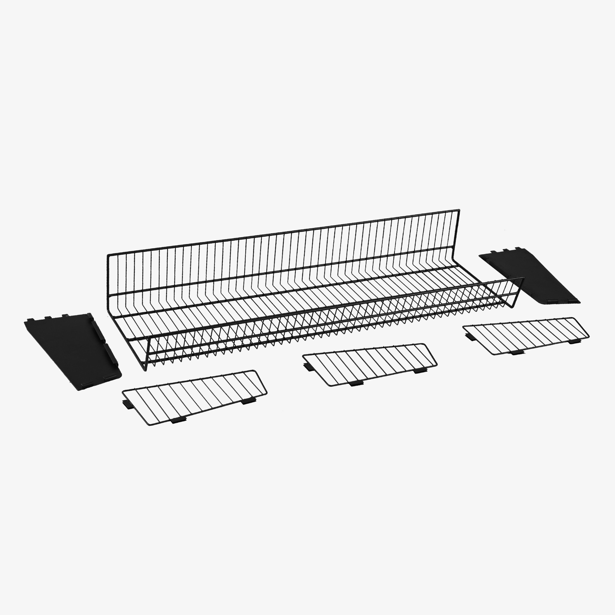 Gondola Shelving Wire Basket – 400mm Black