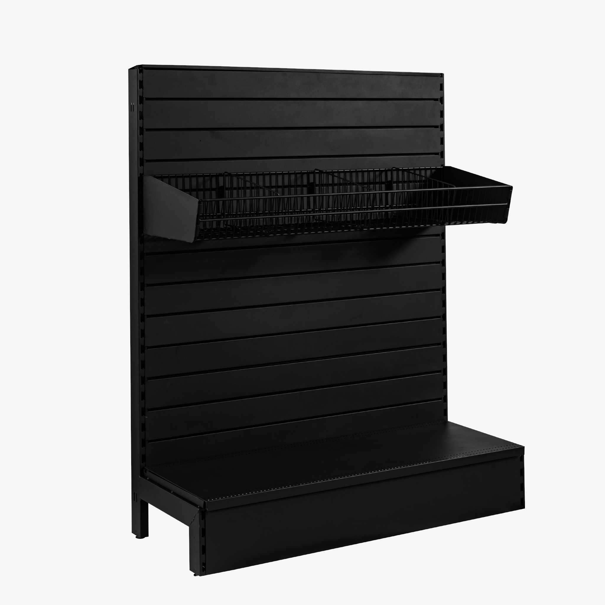 Gondola Shelving Wire Basket – 400mm Black