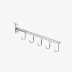 Slatwall Handbag Chrome Angled Arm with 5 hooks