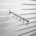 Slatwall Handbag Chrome Angled Arm with 5 hooks