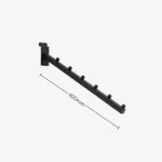 Slatwall Black 6 ball waterfall arm 400mm