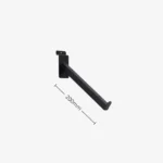 Slatwall Black Angled Bracket 200mm