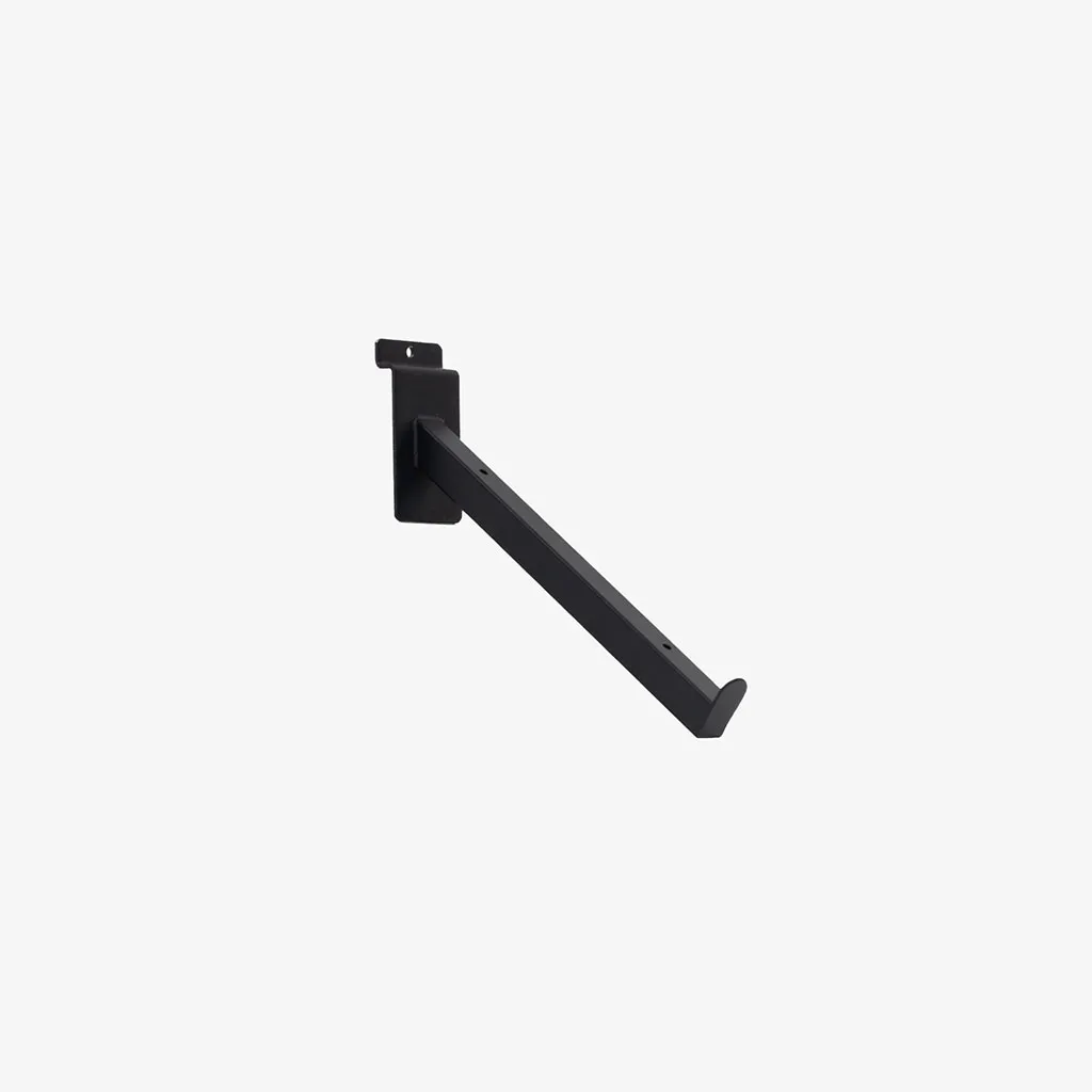 Slatwall Black Angled Bracket 200mm