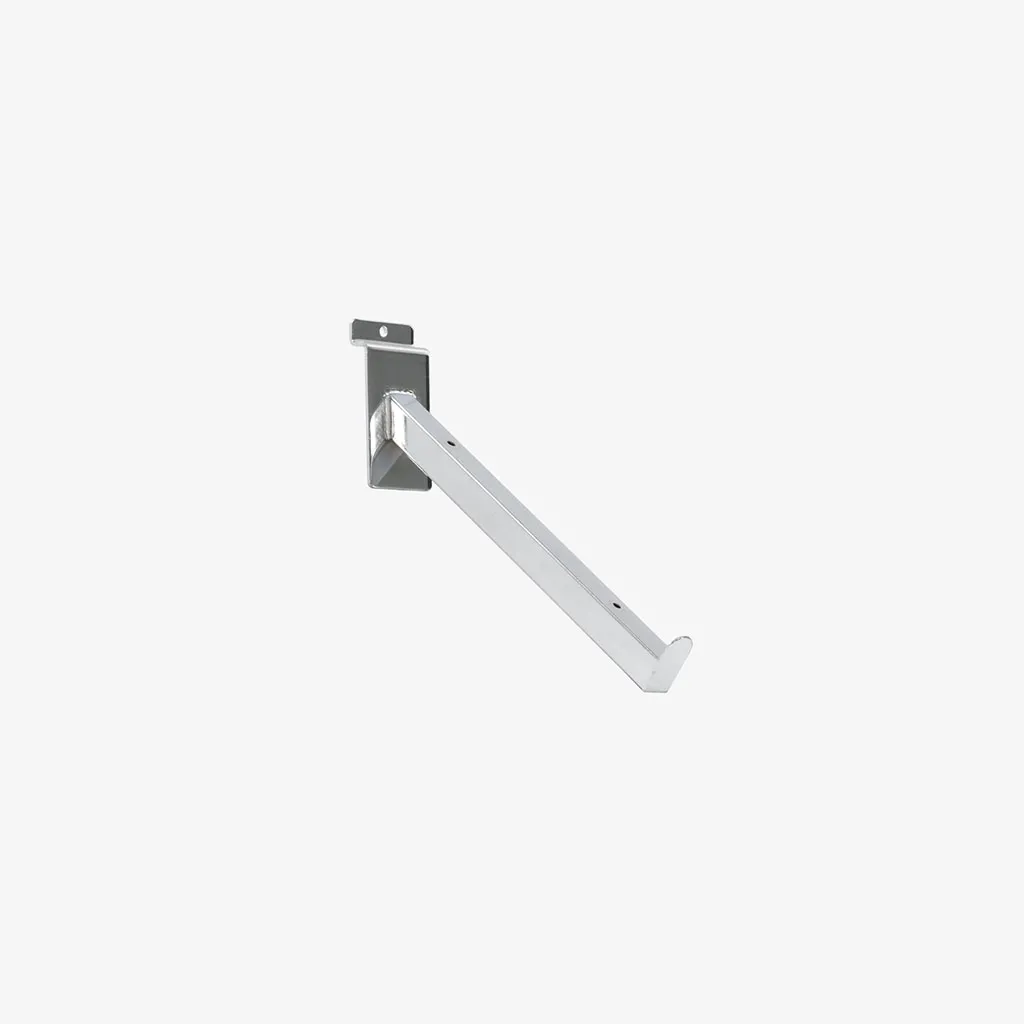 Slatwall Chrome Angled Bracket 200mm
