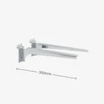 Slatwall Chrome Heavy Duty Bracket Pair 300mm
