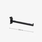 Slatwall Black Straight Display Arm/Bracket Square Profile 300mm