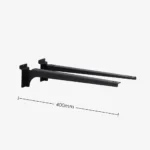 Slatwall Black Heavy Duty Bracket Pair 400mm