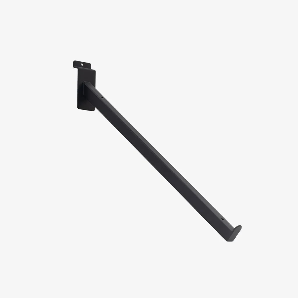 Slatwall Black Angled Bracket 400mm