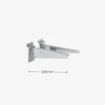 Slatwall Chrome Adjustable Bracket Pair 200mm