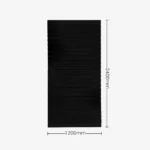 Black Matte Portrait Vertical Slatwall with Black Aluminium Inserts