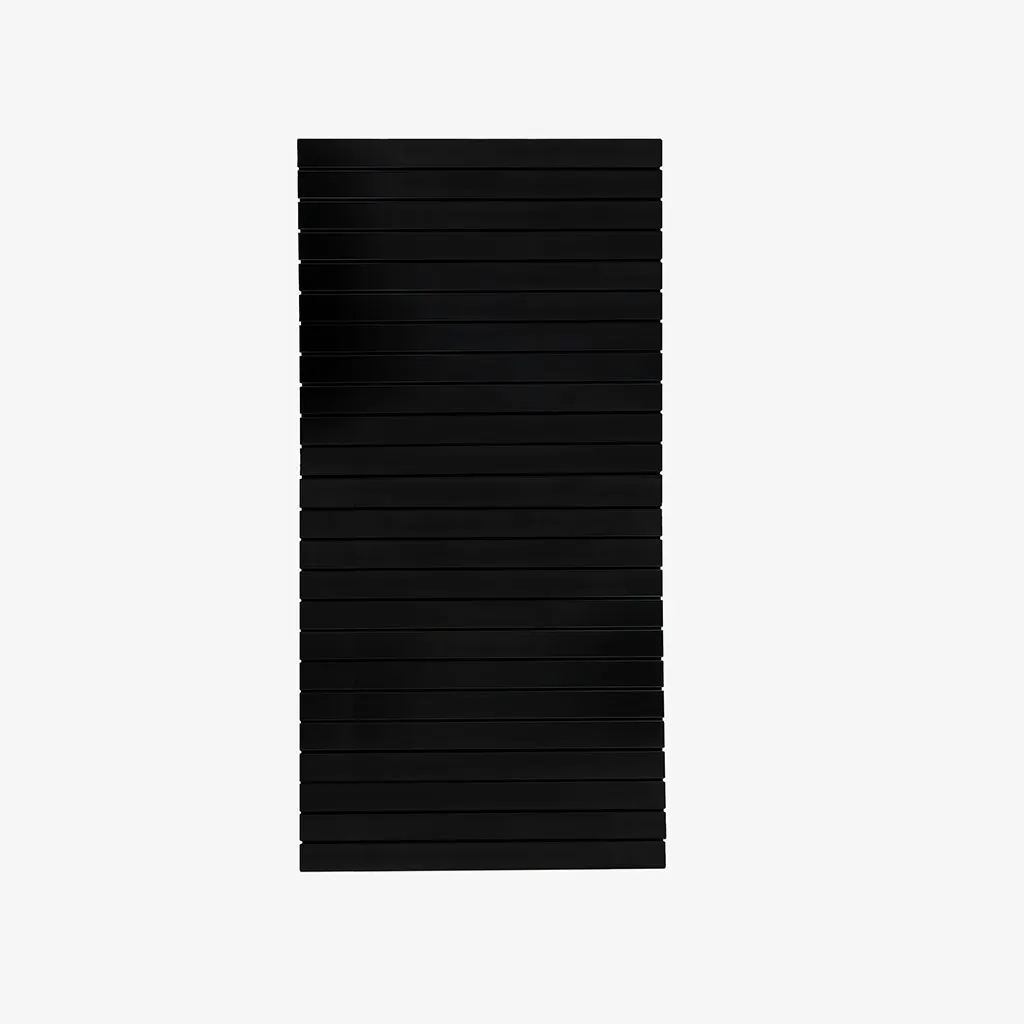 Black Matte Portrait Vertical Slatwall with Black Aluminium Inserts