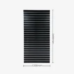 Black Matte Portrait Vertical Slatwall with Silver Aluminium Inserts