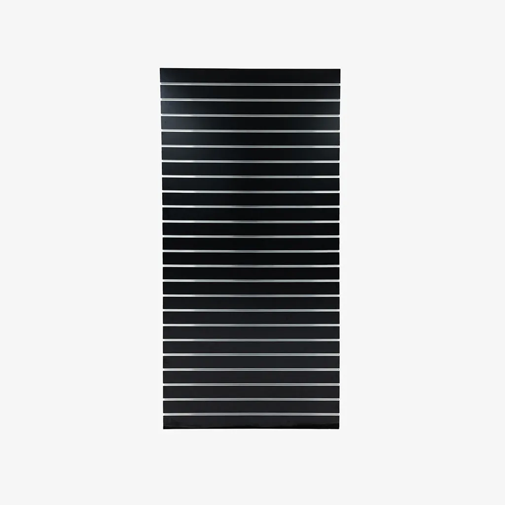 Black Portrail/Vertical Slatwall with Silver Inserts