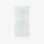 White Matte Portrait Vertical Slatwall with Silver Aluminium Inserts