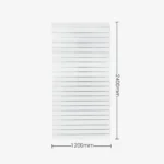 White Matte Portrait Vertical Slatwall with Silver Aluminium Inserts