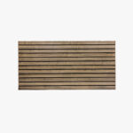 Walnut Matte Landscape Horizontal Slatwall with Black Aluminium Inserts