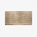 Walnut Matte Landscape Horizontal Slatwall with Silver Inserts