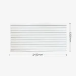 White Matte Landscape Horizontal Slatwall with White Aluminium Inserts