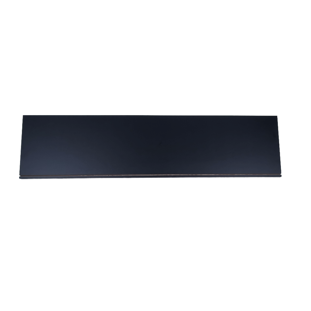 Black MDF Shelf with Acrylic Stopper 1200x400x18mm