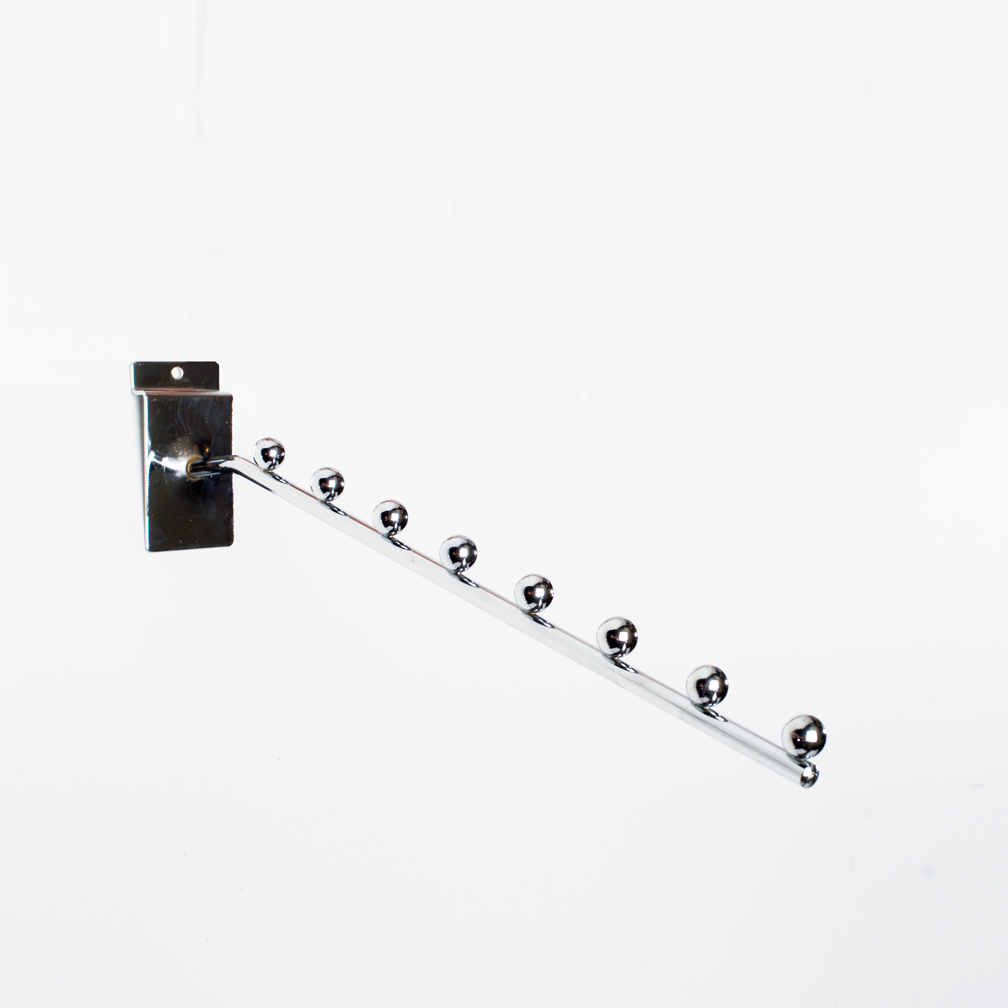 Slatwall 8 ball waterfall display arm