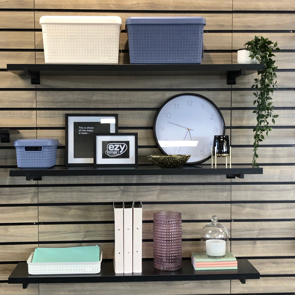 Black MDF shelf 1200 L x 300 D x 18mm Thick