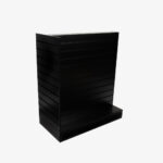 Black Double Sided End Bay Slatwall Gondola With Black Inserts.