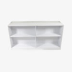 White Retail Counter with Slatwall Face and Glass Top, 1800mm
