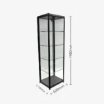 Black Glass Display Showcase Cabinet 600mm