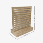 Test for Video – Walnut Double Sided Center Bay Slatwall Gondola with Silver Inserts and Drawers (Copy)