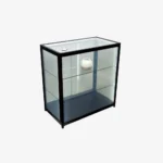 Dimmable Black Glass Display Retail Counter 900mm