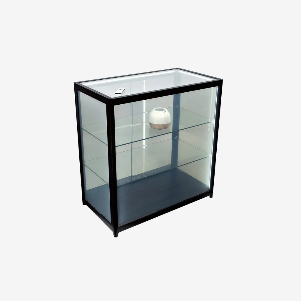 Dimmable Black Glass Display Retail Counter 900mm