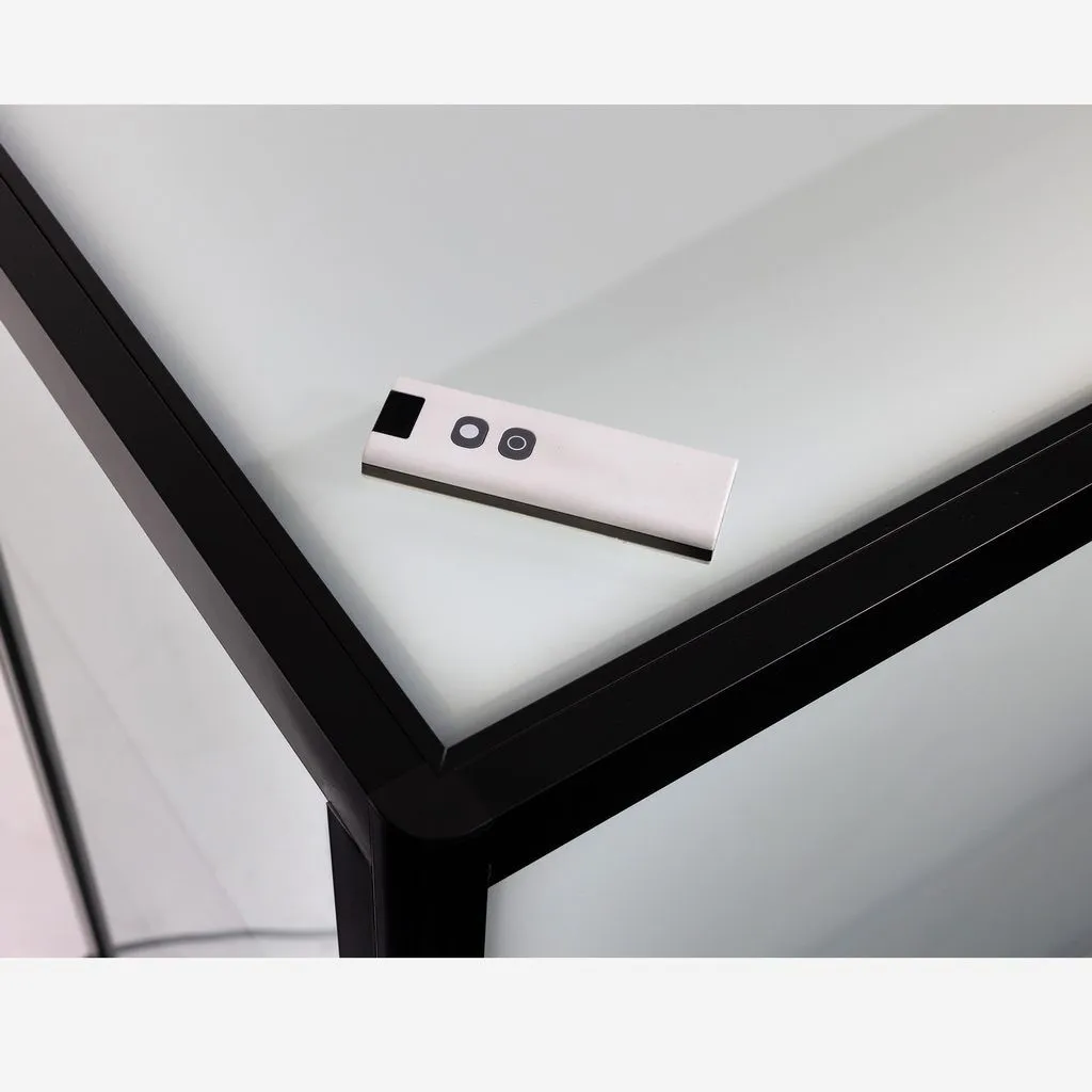 Dimmable Black Glass Display Retail Counter 900mm