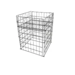 Large Black Metal Collapsible Dump Bin
